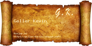 Geller Kevin névjegykártya